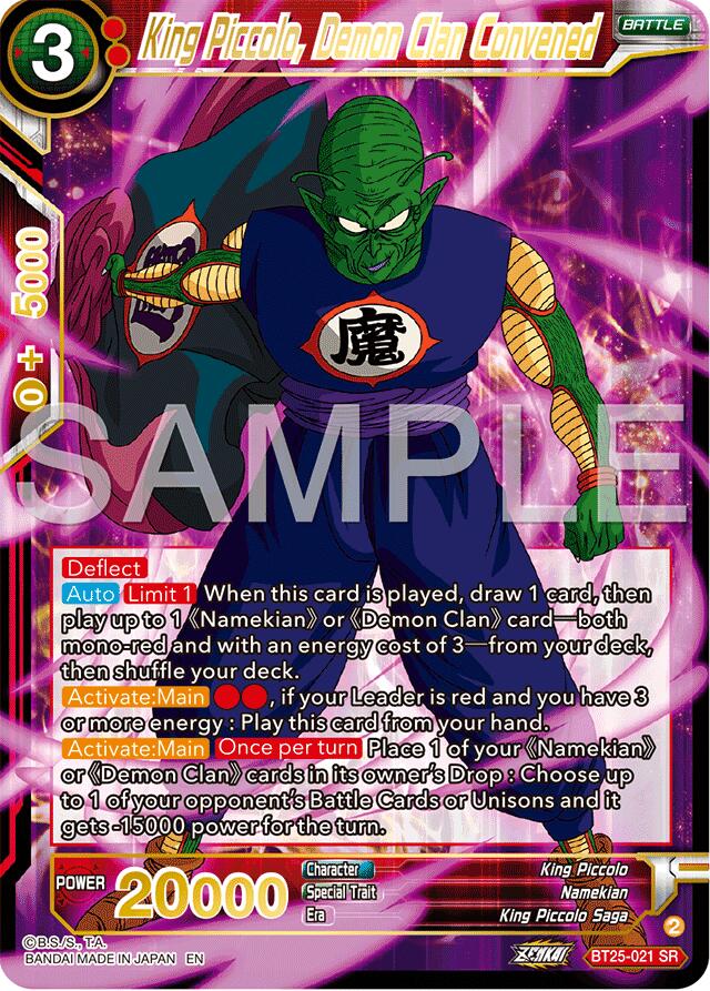 King Piccolo, Demon Clan Convened (BT25-021) [Legend of the Dragon Balls] | Enigma On Main