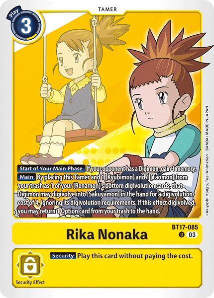 Rika Nonaka [BT17-085] [Secret Crisis] | Enigma On Main