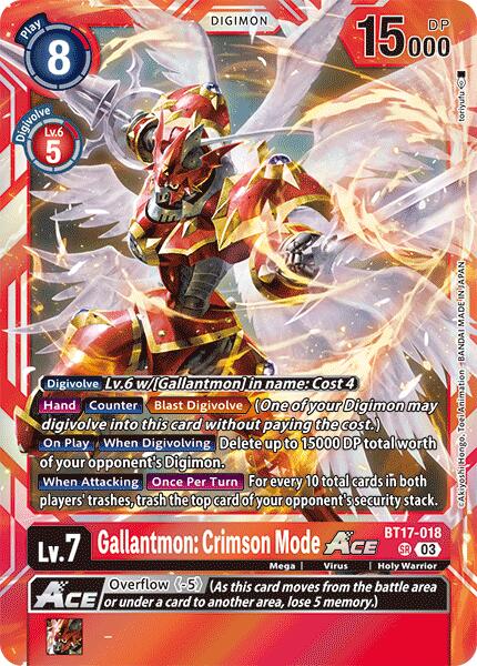 Gallantmon: Crimson Mode ACE [BT17-018] [Secret Crisis] | Enigma On Main