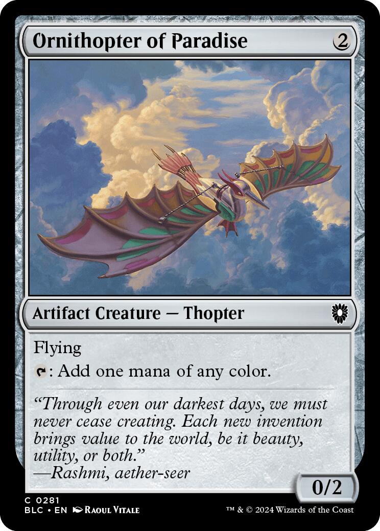 Ornithopter of Paradise [Bloomburrow Commander] | Enigma On Main