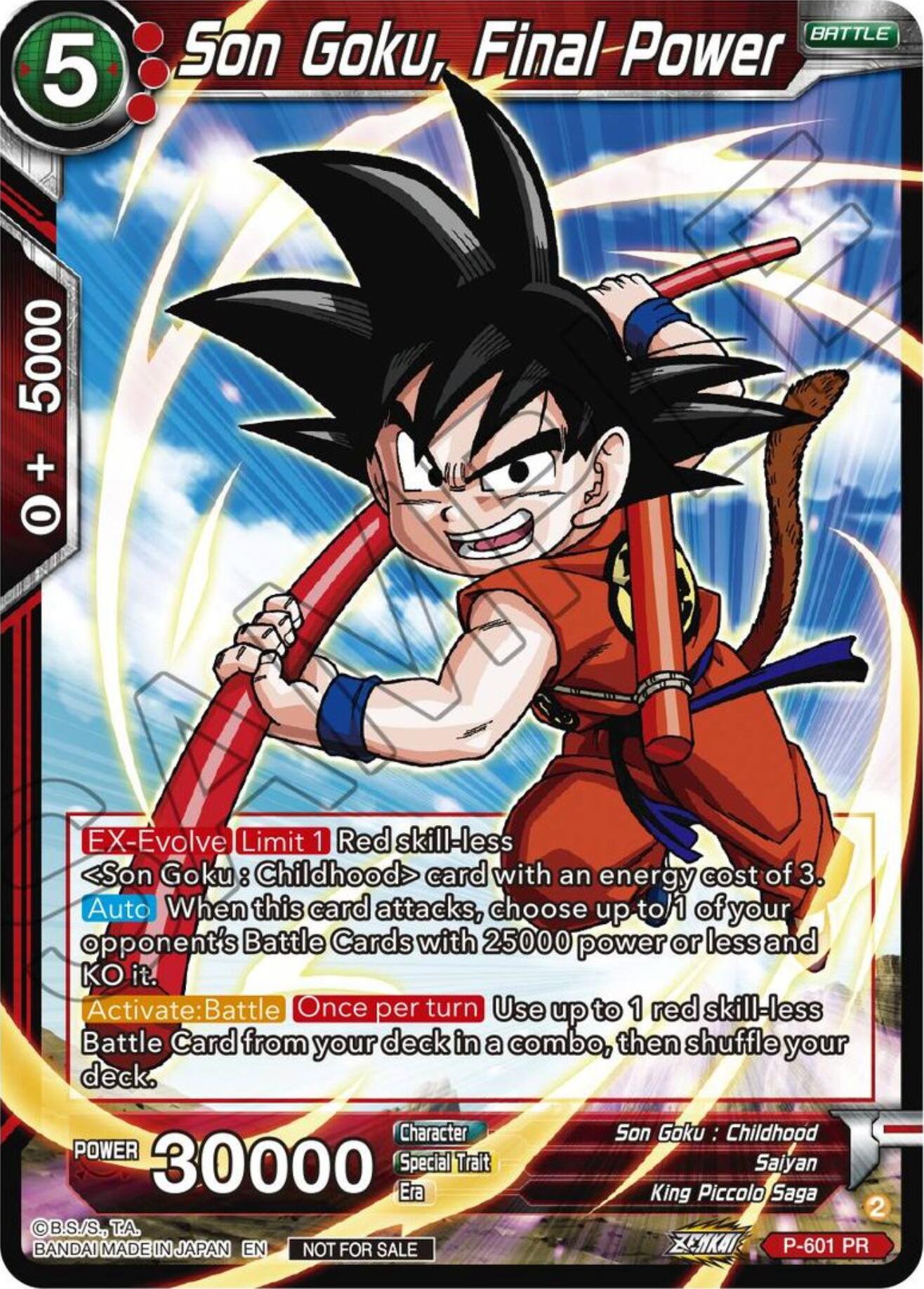 Son Goku, Final Power (Tournament Pack Vol. 8) (P-601) [Promotion Cards] | Enigma On Main