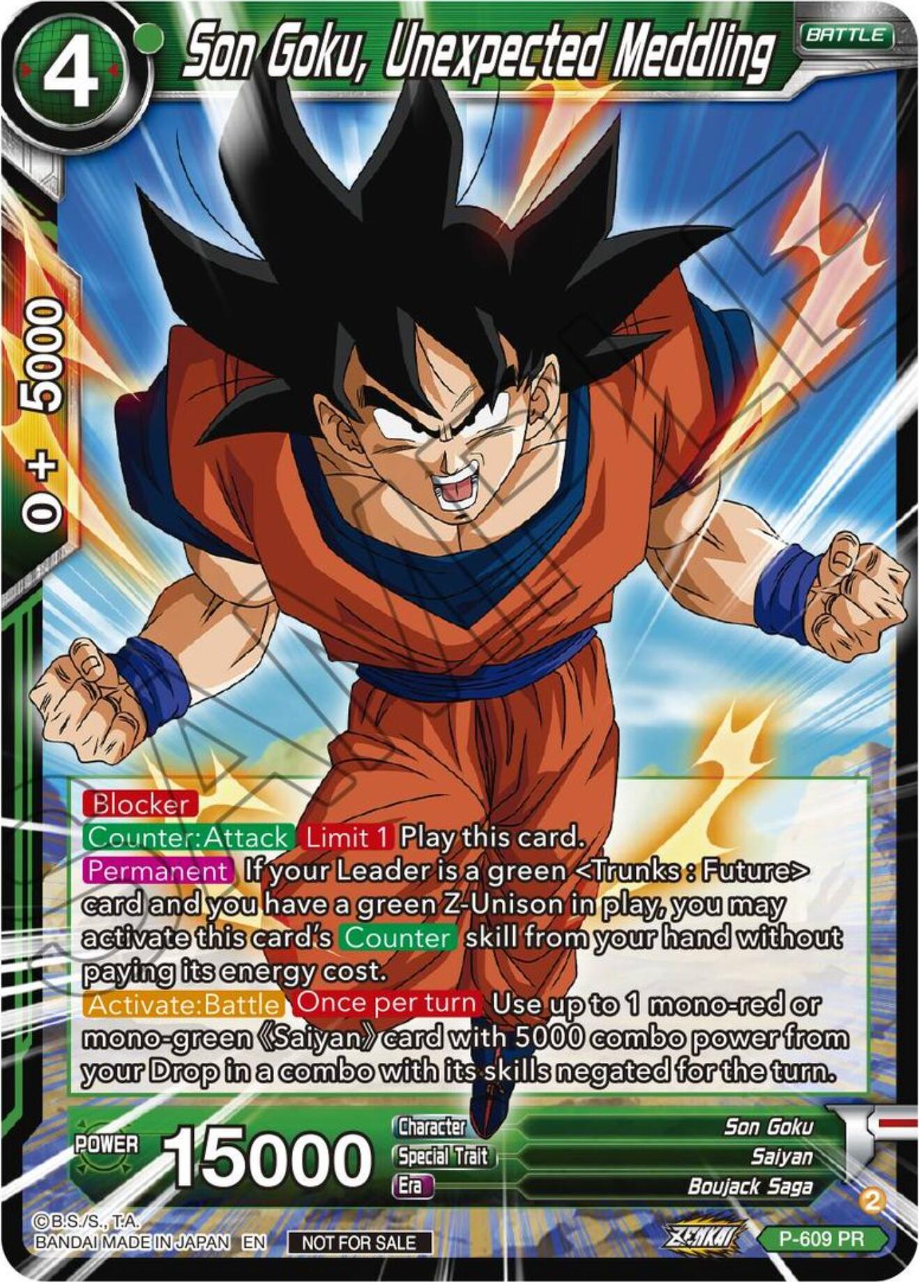 Son Goku, Unexpected Meddling (Tournament Pack Vol. 8) (P-609) [Promotion Cards] | Enigma On Main