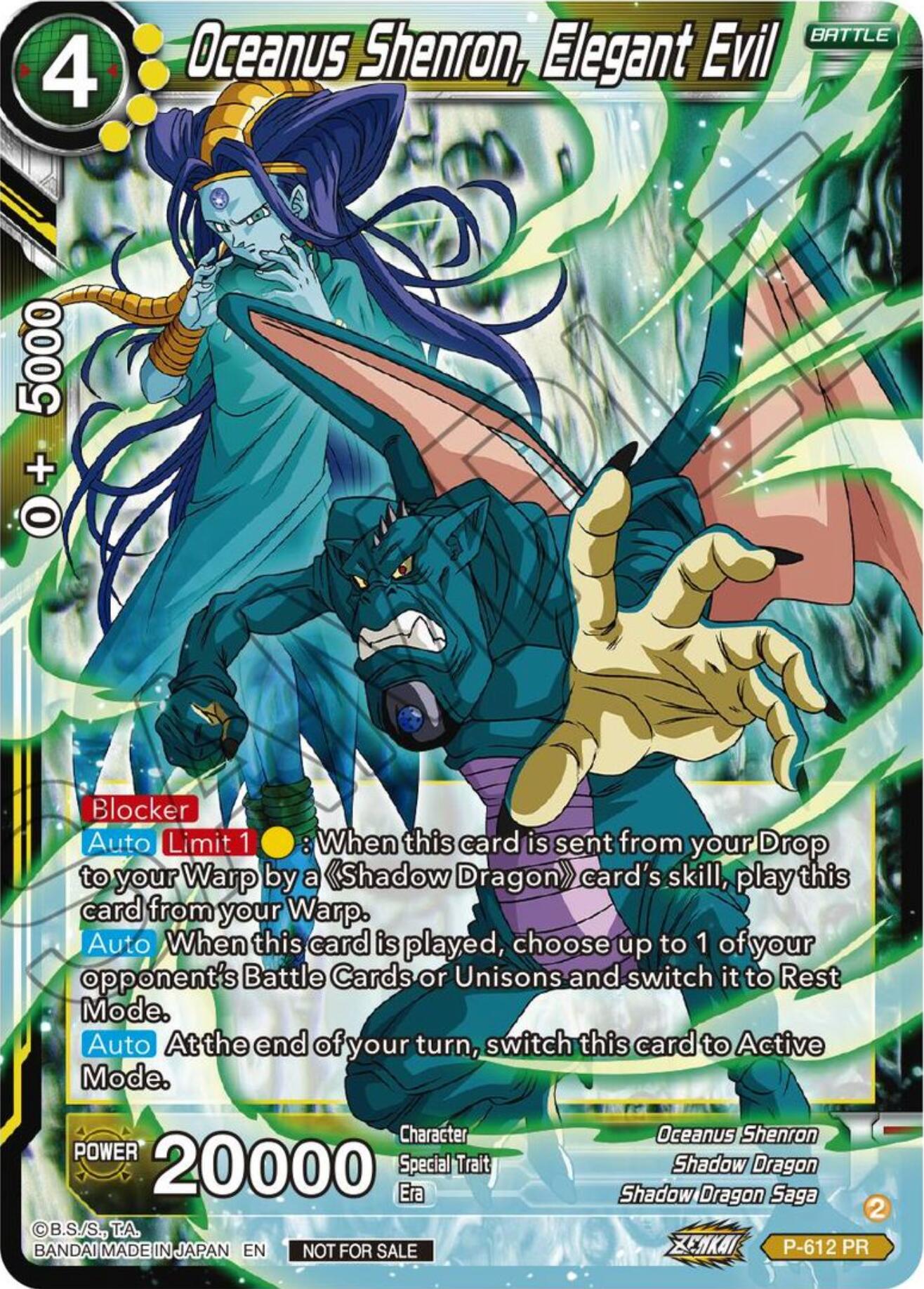 Oceanus Shenron, Elegant Evil (Tournament Pack Vol. 8) (P-612) [Promotion Cards] | Enigma On Main