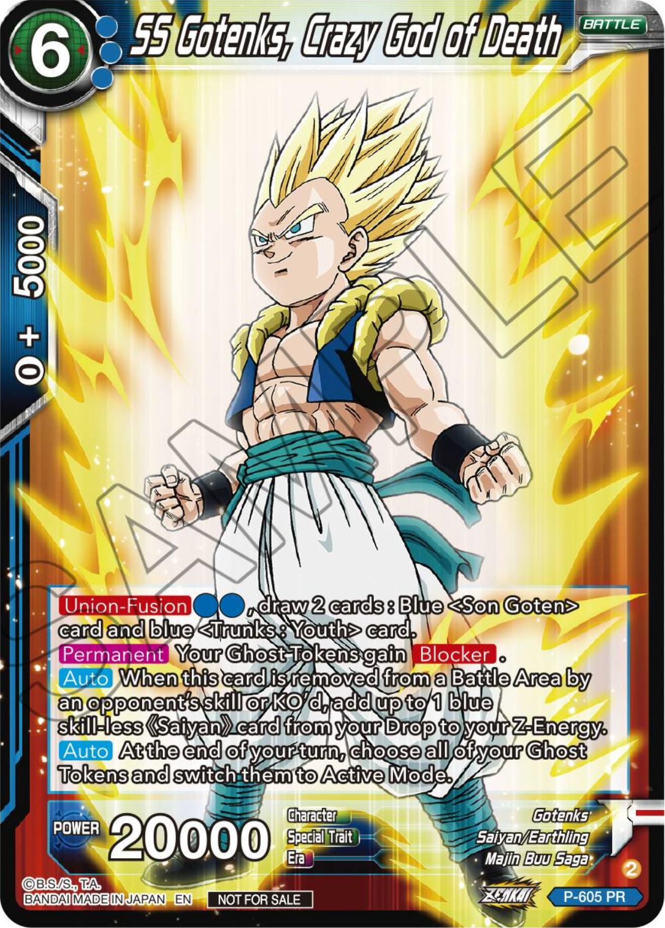 SS Gotenks, Crazy God of Death (Tournament Pack Vol. 8) (P-605) [Promotion Cards] | Enigma On Main