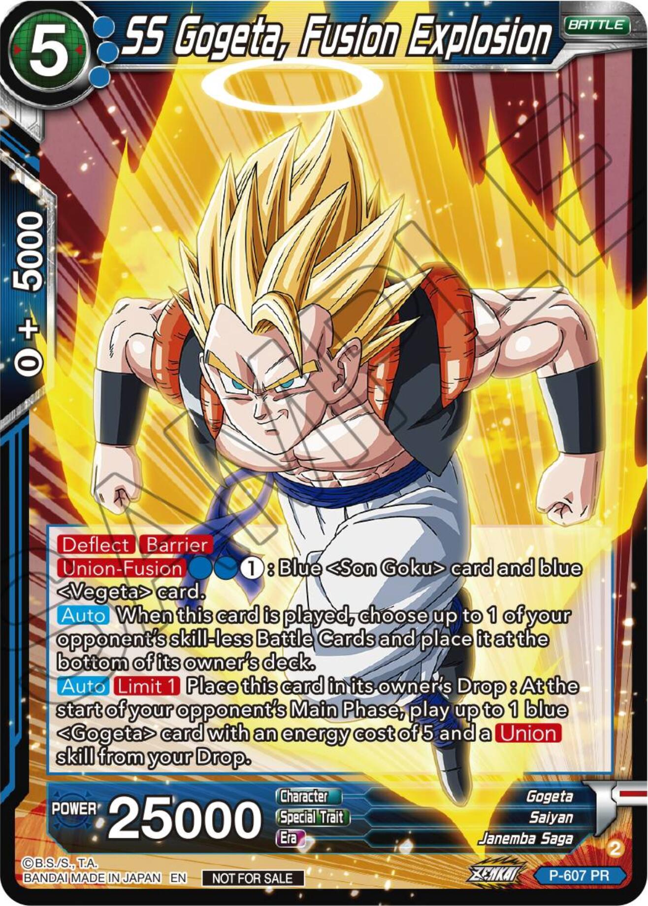 SS Gogeta, Fusion Explosion (Tournament Pack Vol. 8) (P-607) [Promotion Cards] | Enigma On Main