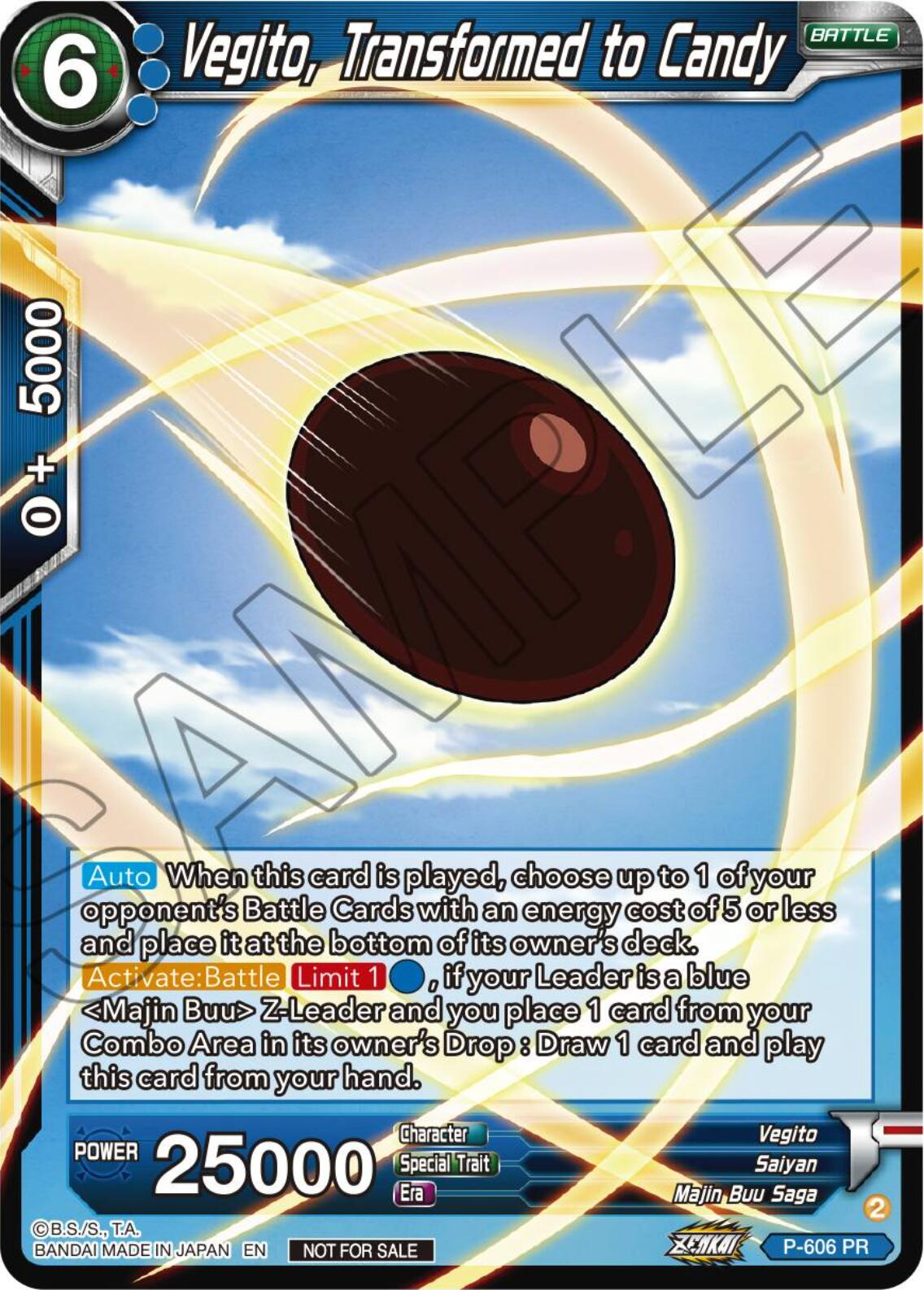 Vegito, Transformed to Candy (Tournament Pack Vol. 8) (P-606) [Promotion Cards] | Enigma On Main