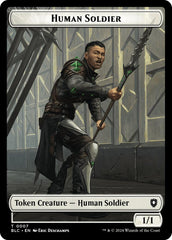 Human Soldier // Wolf (035) Double-Sided Token [Bloomburrow Commander Tokens] | Enigma On Main