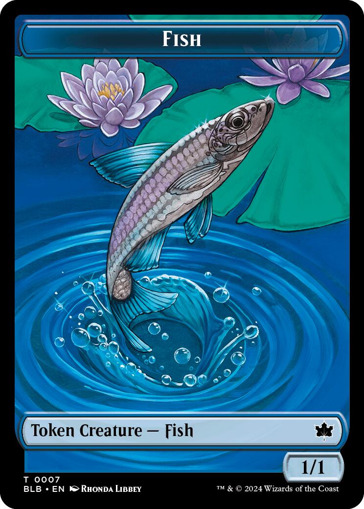 Bird (011) // Fish Double-Sided Token [Bloomburrow Commander Tokens] | Enigma On Main