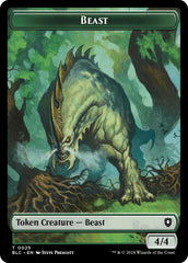 Cat // Beast (025) Double-Sided Token [Bloomburrow Commander Tokens] | Enigma On Main