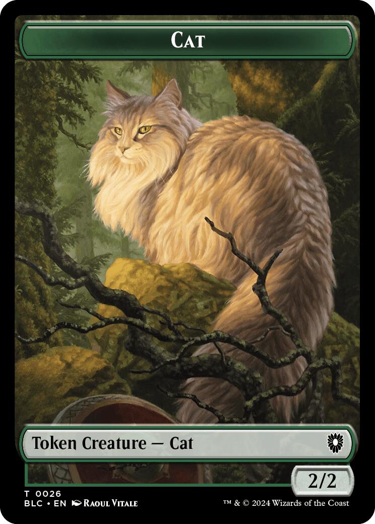 Cat // Beast (025) Double-Sided Token [Bloomburrow Commander Tokens] | Enigma On Main