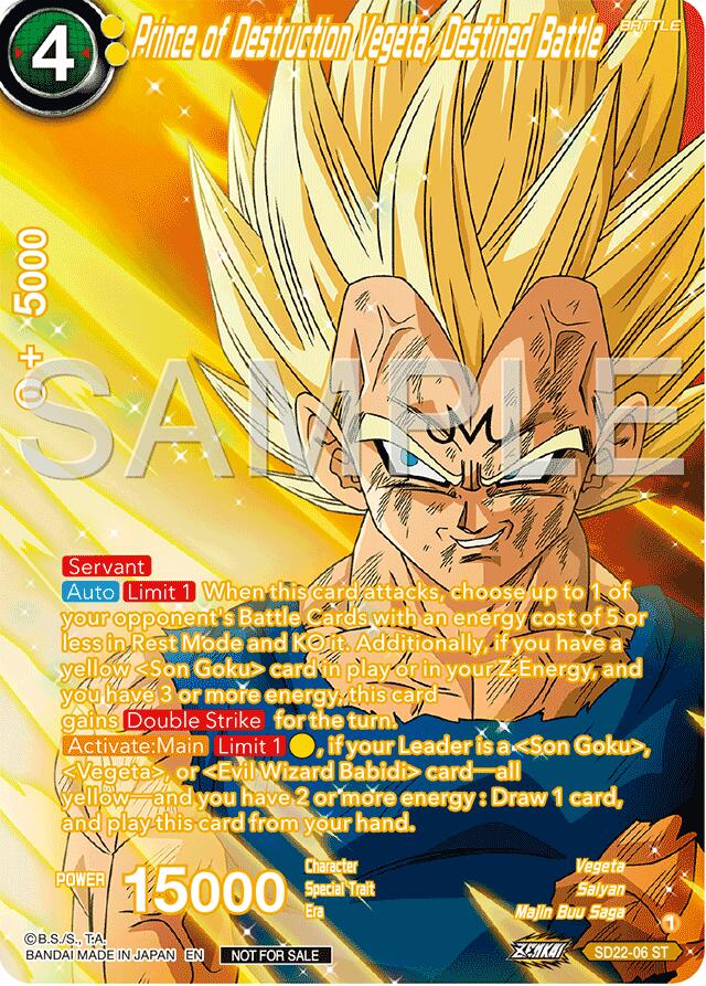 Prince of Destruction Vegeta, Destined Battle (Premium Alt-Art Card Set 2024 Vol.2) (SD22-06) [Promotion Cards] | Enigma On Main