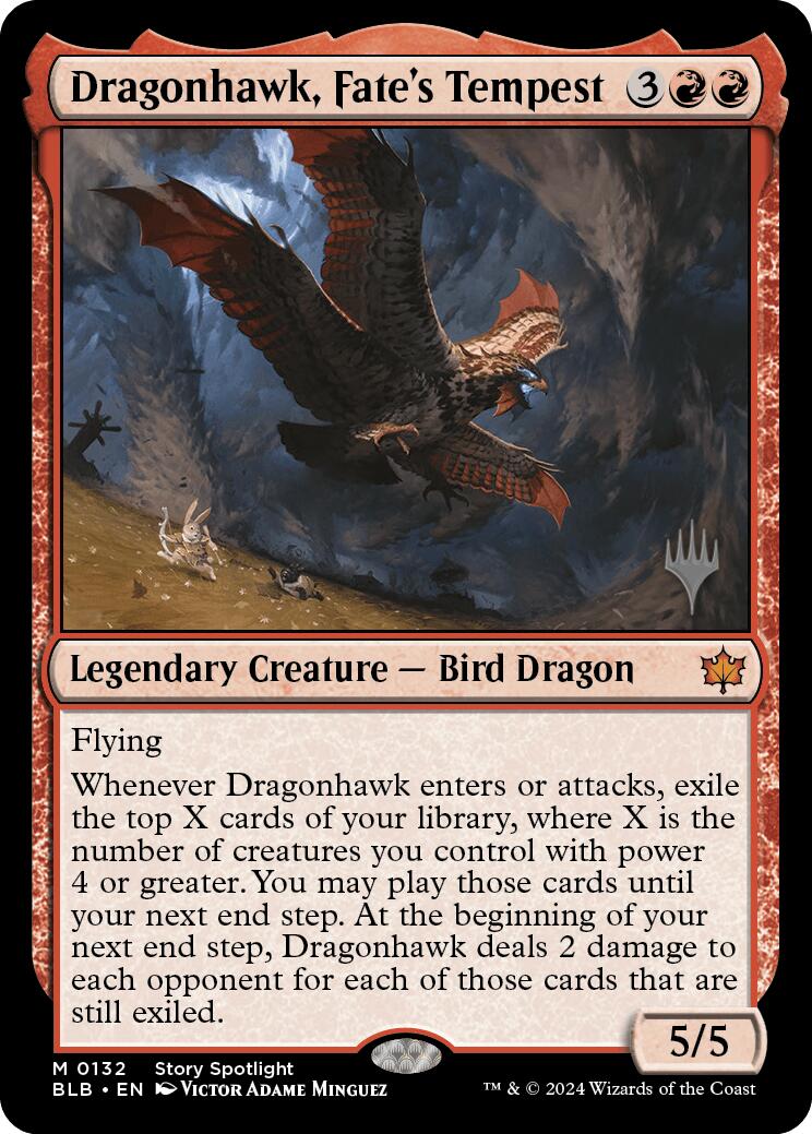 Dragonhawk, Fate's Tempest (Promo Pack) [Bloomburrow Promos] | Enigma On Main