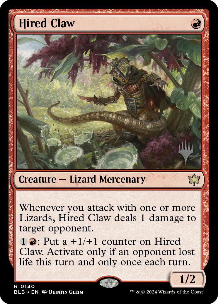 Hired Claw (Promo Pack) [Bloomburrow Promos] | Enigma On Main