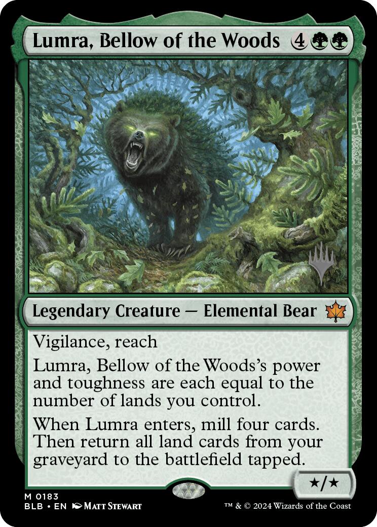 Lumra, Bellow of the Woods (Promo Pack) [Bloomburrow Promos] | Enigma On Main