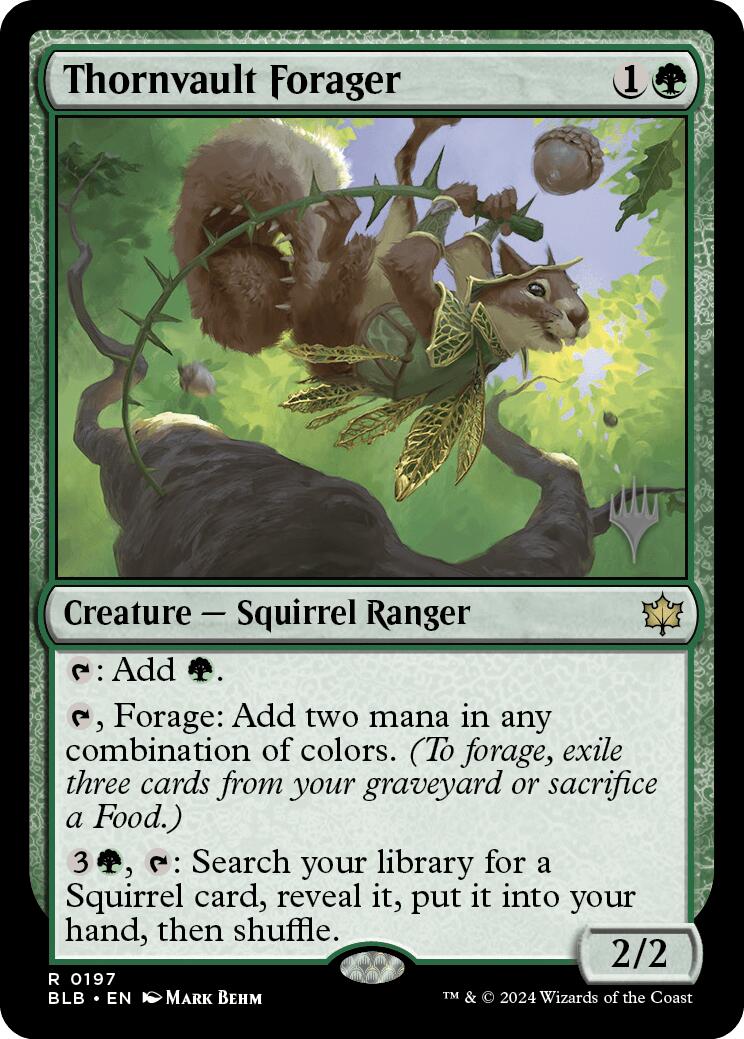 Thornvault Forager (Promo Pack) [Bloomburrow Promos] | Enigma On Main