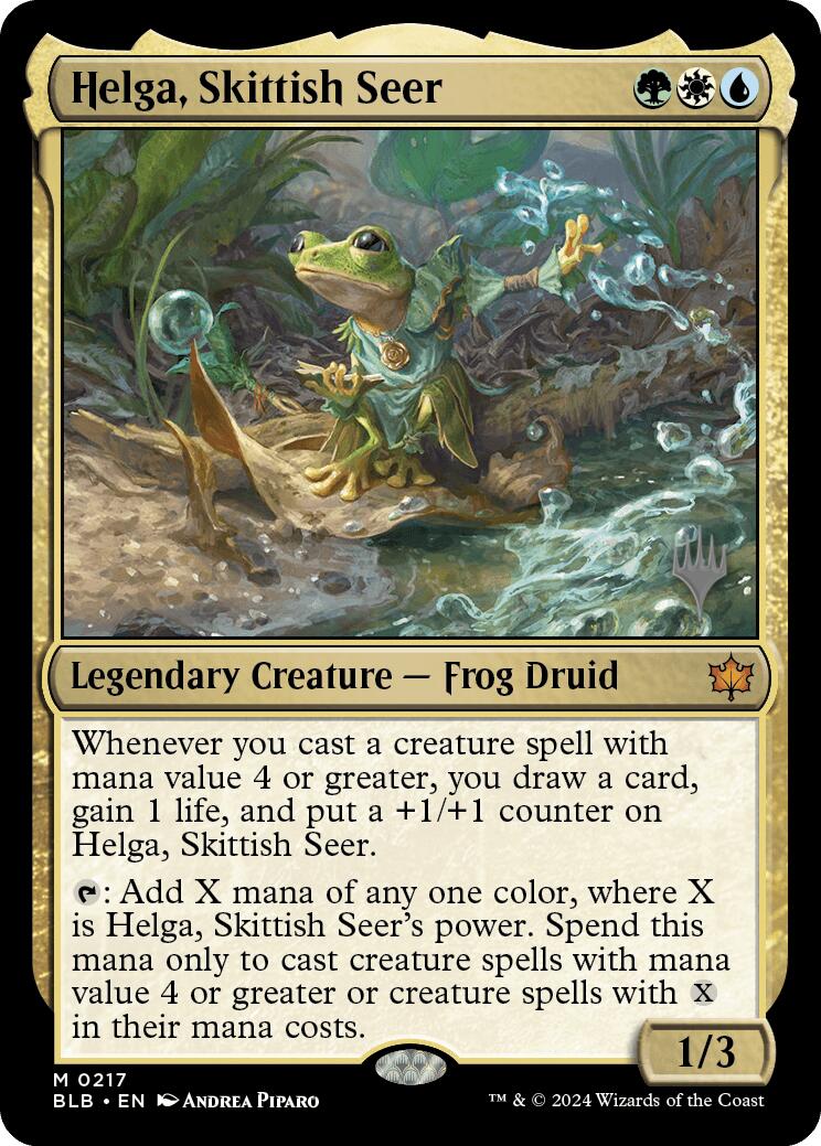 Helga, Skittish Seer (Promo Pack) [Bloomburrow Promos] | Enigma On Main