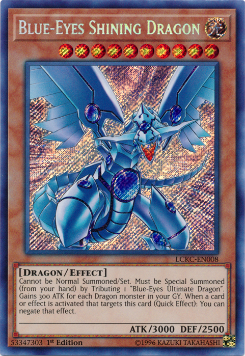 Blue-Eyes Shining Dragon [LCKC-EN008] Secret Rare | Enigma On Main