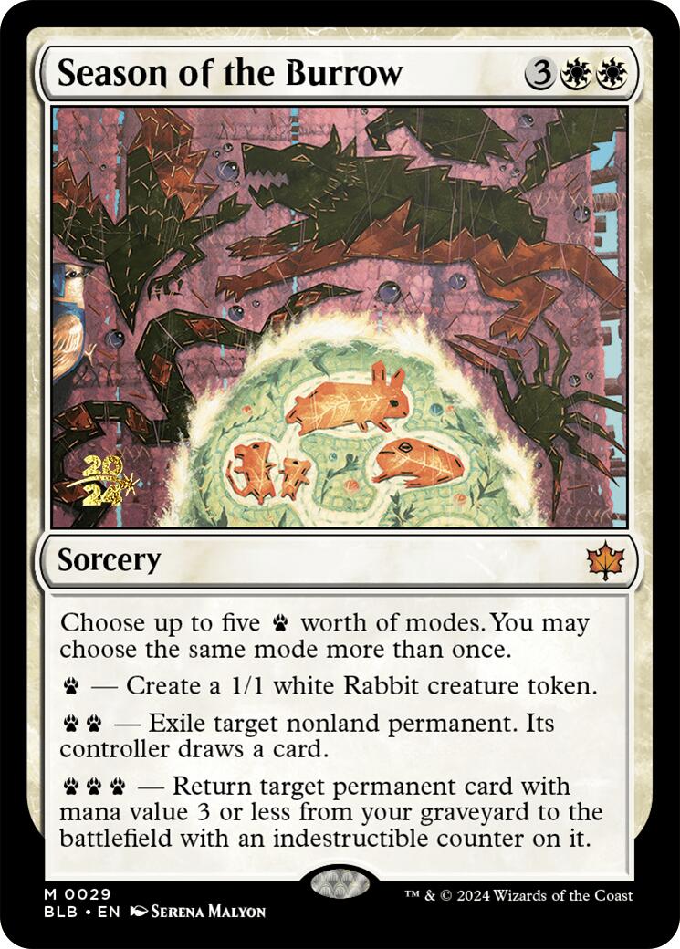 Season of the Burrow [Bloomburrow Prerelease Promos] | Enigma On Main