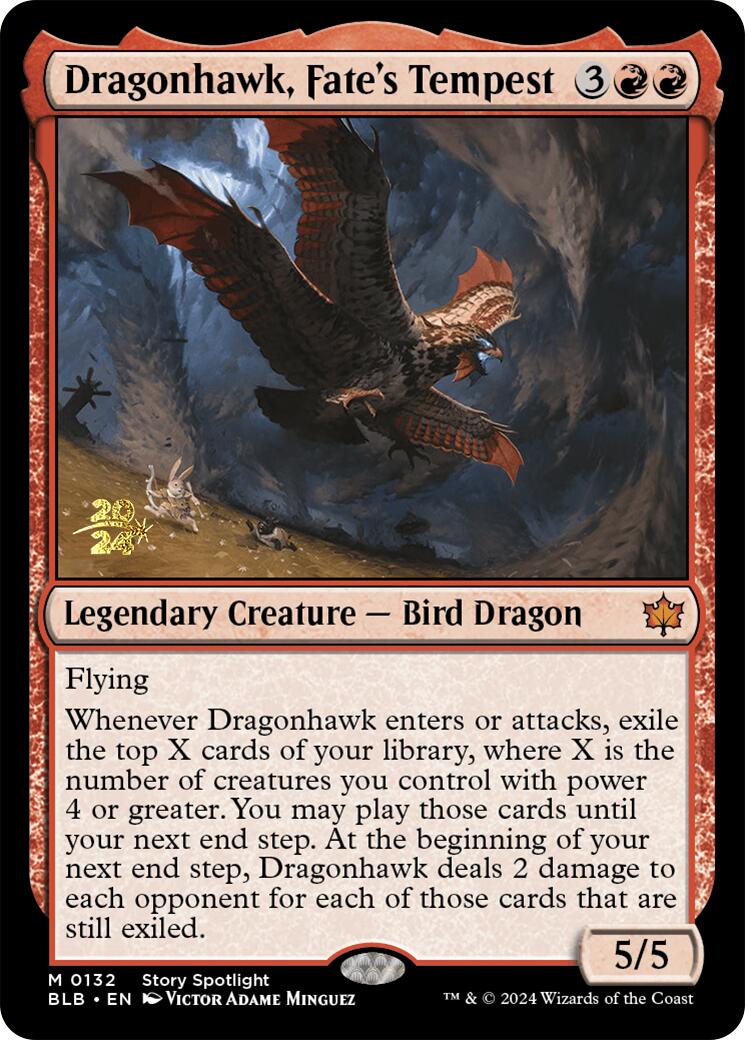 Dragonhawk, Fate's Tempest [Bloomburrow Prerelease Promos] | Enigma On Main