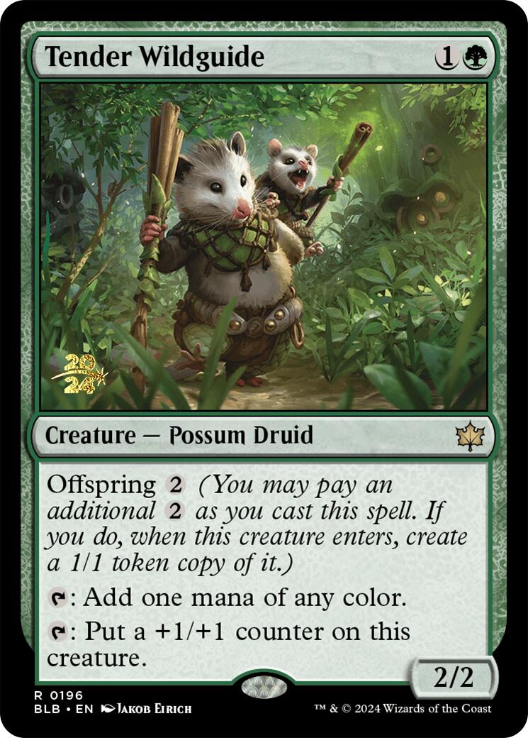 Tender Wildguide [Bloomburrow Prerelease Promos] | Enigma On Main