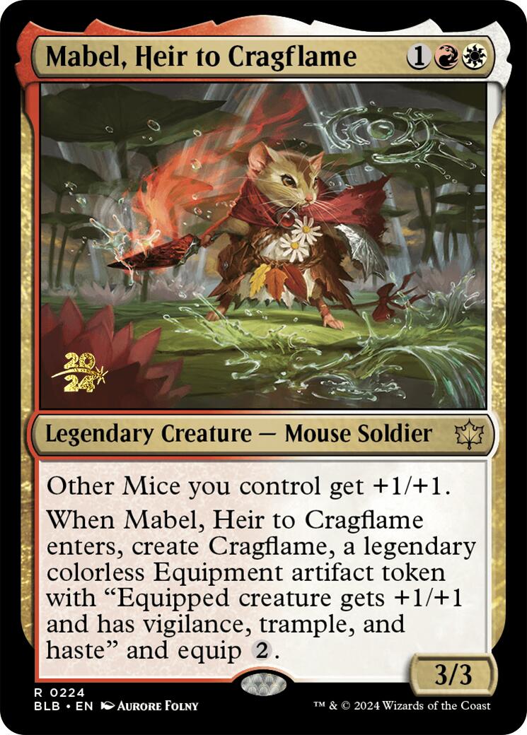 Mabel, Heir to Cragflame [Bloomburrow Prerelease Promos] | Enigma On Main