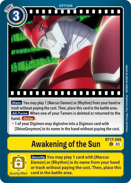 Awakening of the Sun [BT17-099] [Secret Crisis] | Enigma On Main