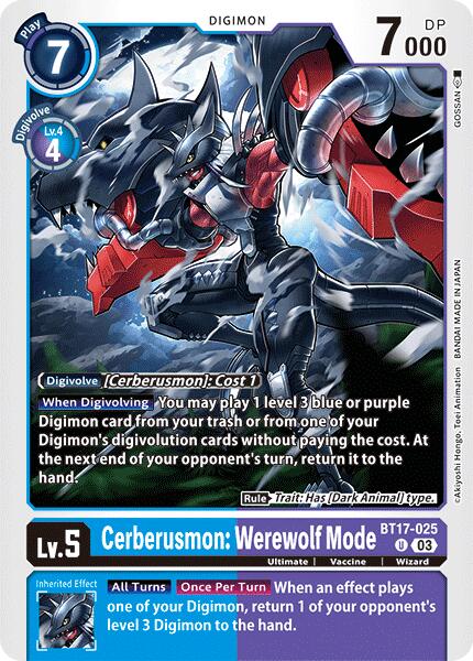 Cerberusmon: Werewolf Mode [BT17-025] [Secret Crisis] | Enigma On Main