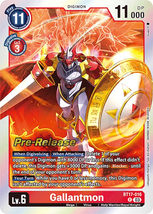 Gallantmon [BT17-016] [Secret Crisis Pre-Release Cards] | Enigma On Main