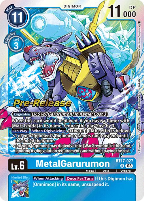 MetalGarurumon [BT17-027] [Secret Crisis Pre-Release Cards] | Enigma On Main