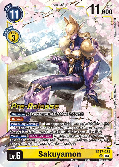 Sakuyamon [BT17-038] [Secret Crisis Pre-Release Cards] | Enigma On Main