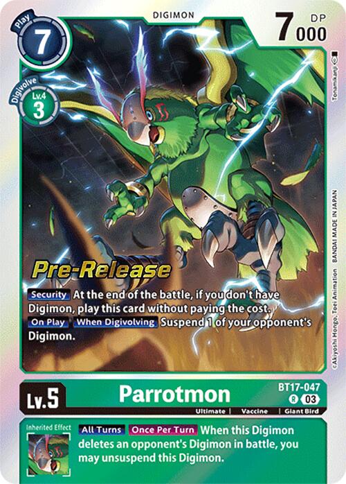 Parrotmon [BT17-047] [Secret Crisis Pre-Release Cards] | Enigma On Main