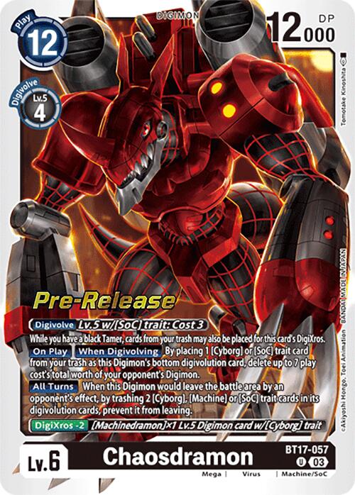 Chaosdramon [BT17-057] [Secret Crisis Pre-Release Cards] | Enigma On Main