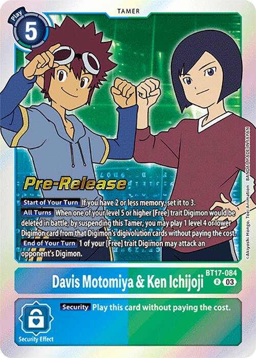 Davis Motomiya & Ken Ichijoji [BT17-084] [Secret Crisis Pre-Release Cards] | Enigma On Main