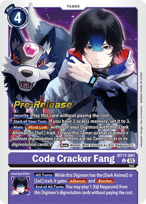 Code Cracker Fang [BT17-091] [Secret Crisis Pre-Release Cards] | Enigma On Main