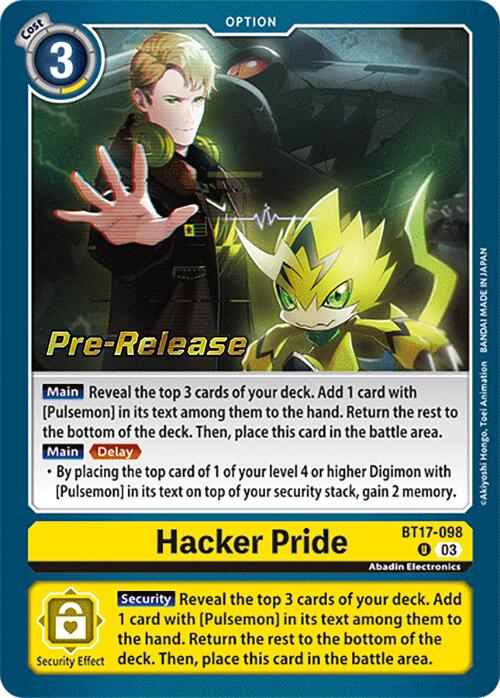 Hacker Pride [BT17-098] [Secret Crisis Pre-Release Cards] | Enigma On Main