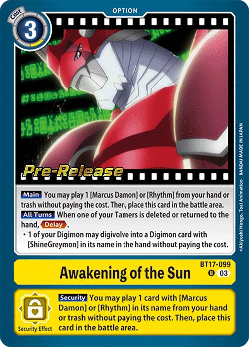 Awakening of the Sun [BT17-099] [Secret Crisis Pre-Release Cards] | Enigma On Main