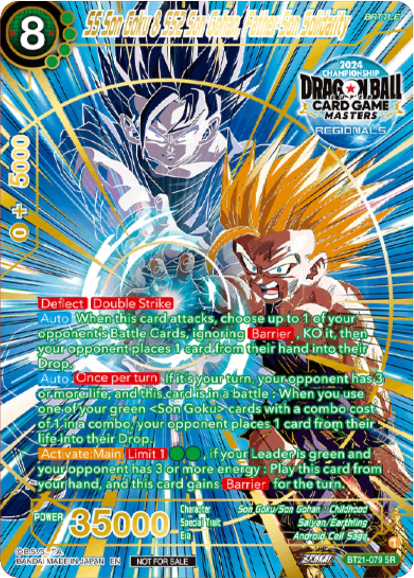 SS Son Goku & SS2 Son Gohan, Father-Son Solidarity (Championship 2024 Top 16 Alternate Art Vol.2) (BT21-079) [Tournament Promotion Cards] | Enigma On Main