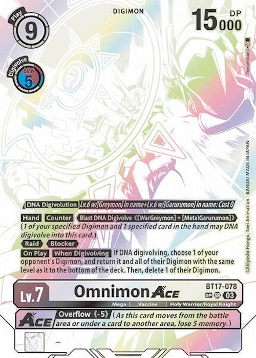 Omnimon ACE [BT17-078] (Textured) [Secret Crisis] | Enigma On Main