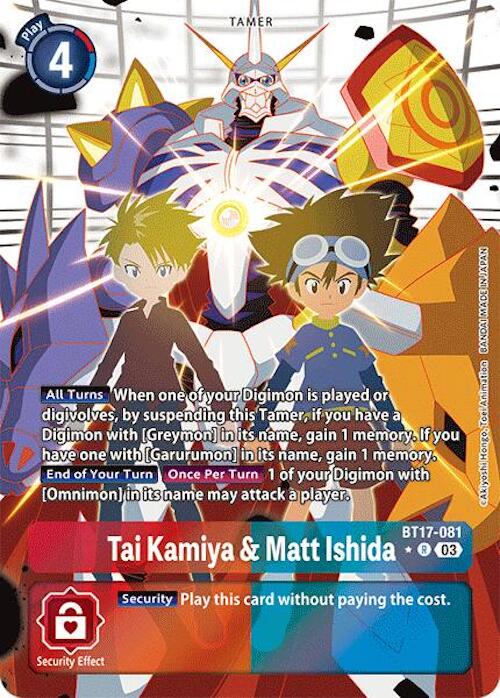 Tai Kamiya & Matt Ishida [BT17-081] (Alternate Art) [Secret Crisis] | Enigma On Main