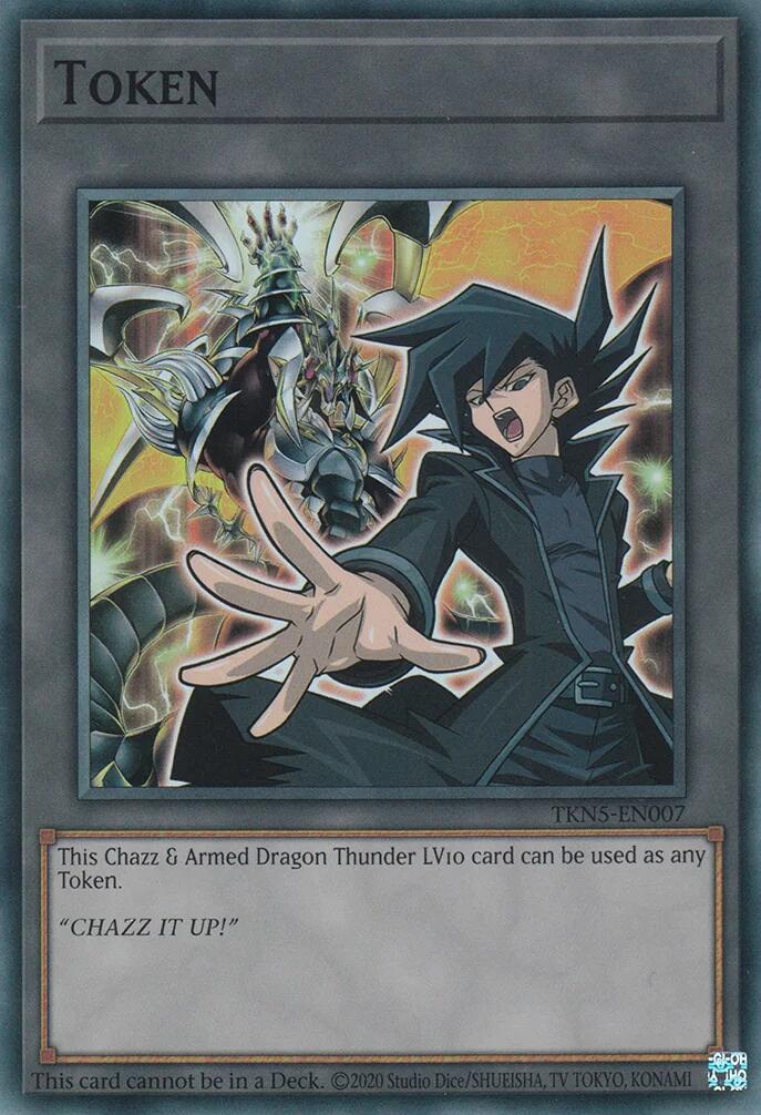 Token: Chazz & Armed Dragon Thunder LV10 [TKN5-EN007] Super Rare | Enigma On Main