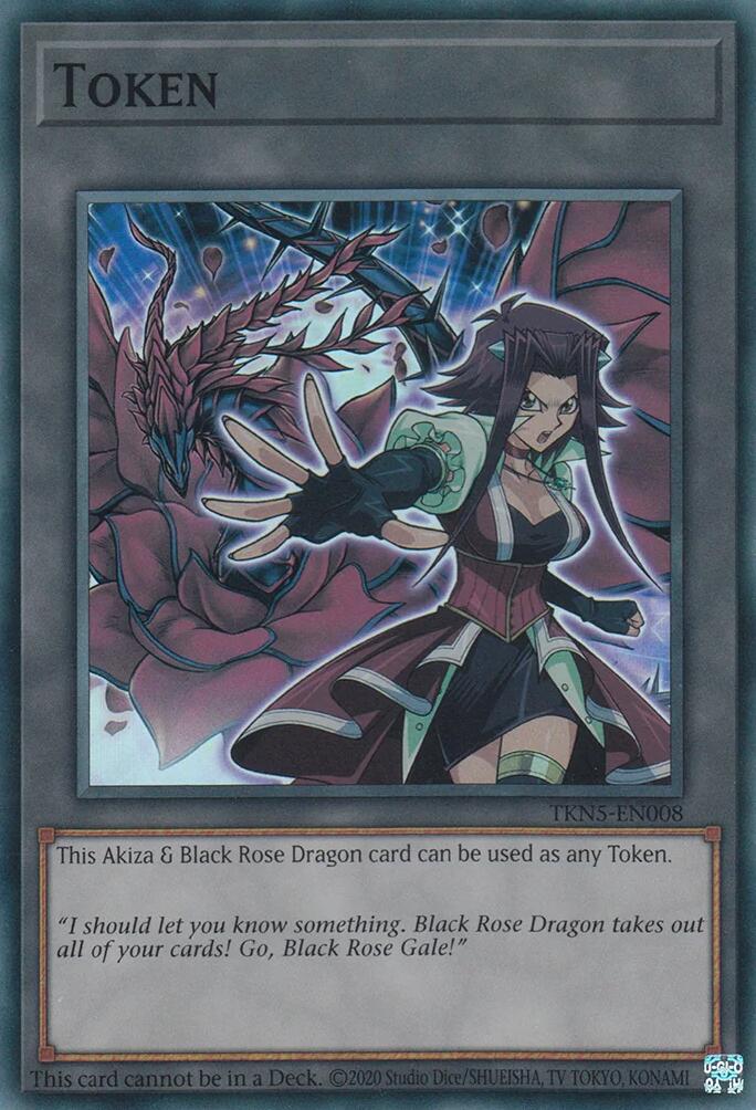 Token: Akiza & Black Rose Dragon [TKN5-EN008] Super Rare | Enigma On Main