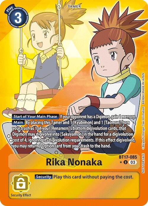 Rika Nonaka [BT17-085] (Alternate Art) [Secret Crisis] | Enigma On Main