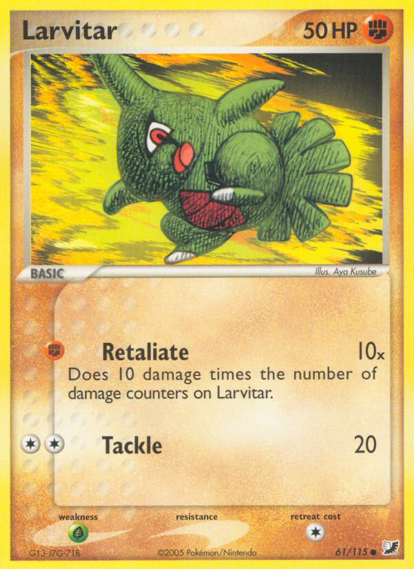 Larvitar (61/115) [EX: Unseen Forces] | Enigma On Main