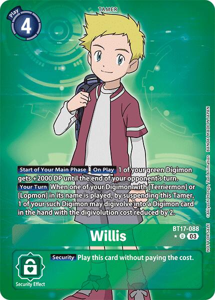 Willis [BT17-088] (Box Promotion Pack: Secret Crisis) [Secret Crisis] | Enigma On Main