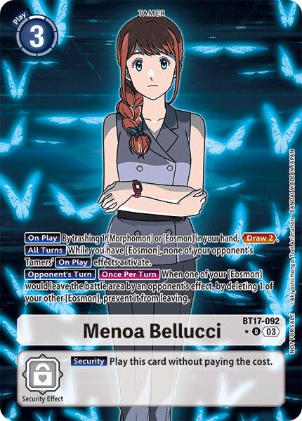 Menoa Bellucci [BT17-092] (Box Promotion Pack: Secret Crisis) [Secret Crisis] | Enigma On Main