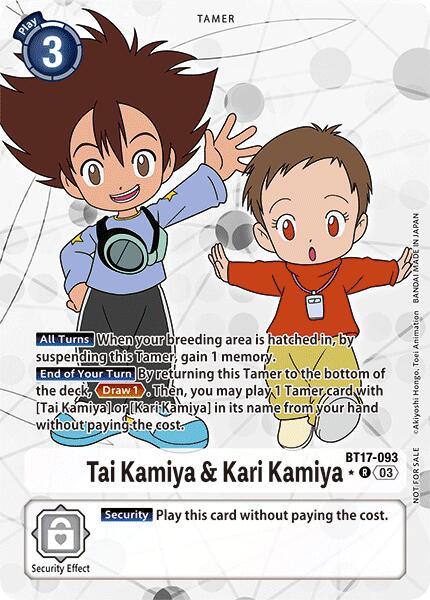 Tai Kamiya & Kari Kamiya [BT17-093] (Box Promotion Pack: Secret Crisis) [Secret Crisis] | Enigma On Main