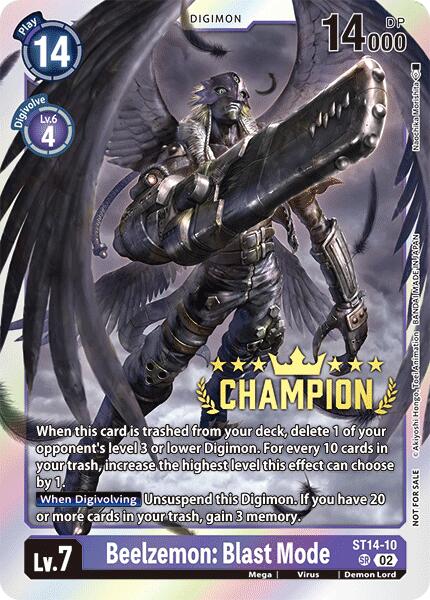 Beelzemon: Blast Mode [ST14-10] (Digimon 3-On-3 Champion) [Starter Deck: Beelzemon Advanced Deck Set] | Enigma On Main