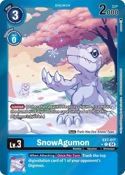 SnowAgumon [EX7-017] (Foil) [Digimon LIBERATOR] | Enigma On Main