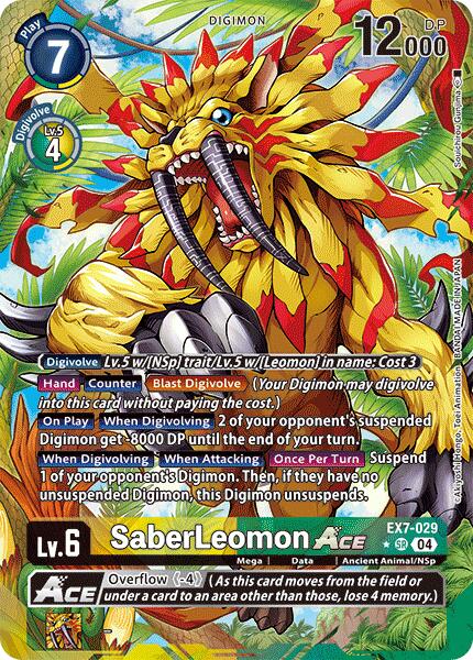 SaberLeomon ACE [EX7-029] (Alternate Art) [Digimon LIBERATOR] | Enigma On Main