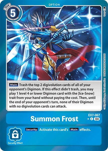 Summon Frost [EX7-067] (Foil) [Digimon LIBERATOR] | Enigma On Main